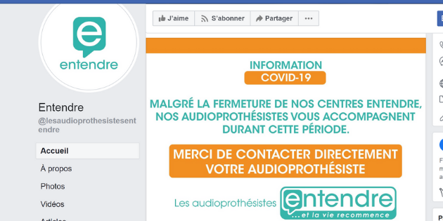 Entendre communique sur son dispositif national pendant le confinement